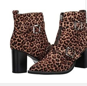 Leopard Bootie with Buckles